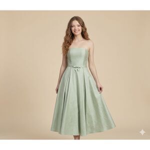 VTG CORSET Jessica McClintock Gunne Sax Formal Evening Gown Dress Mint Green S 6